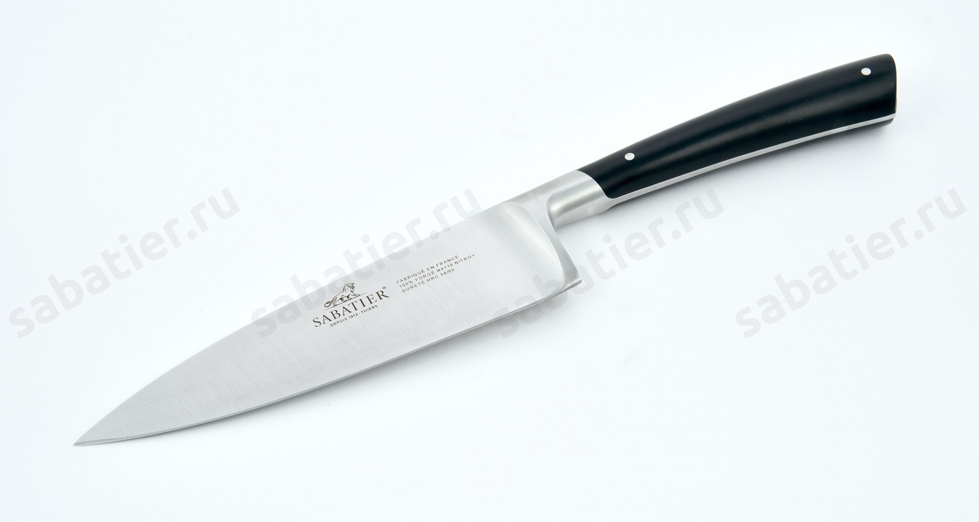 Нож ШЕФ Edonist 15 см черная ручка
