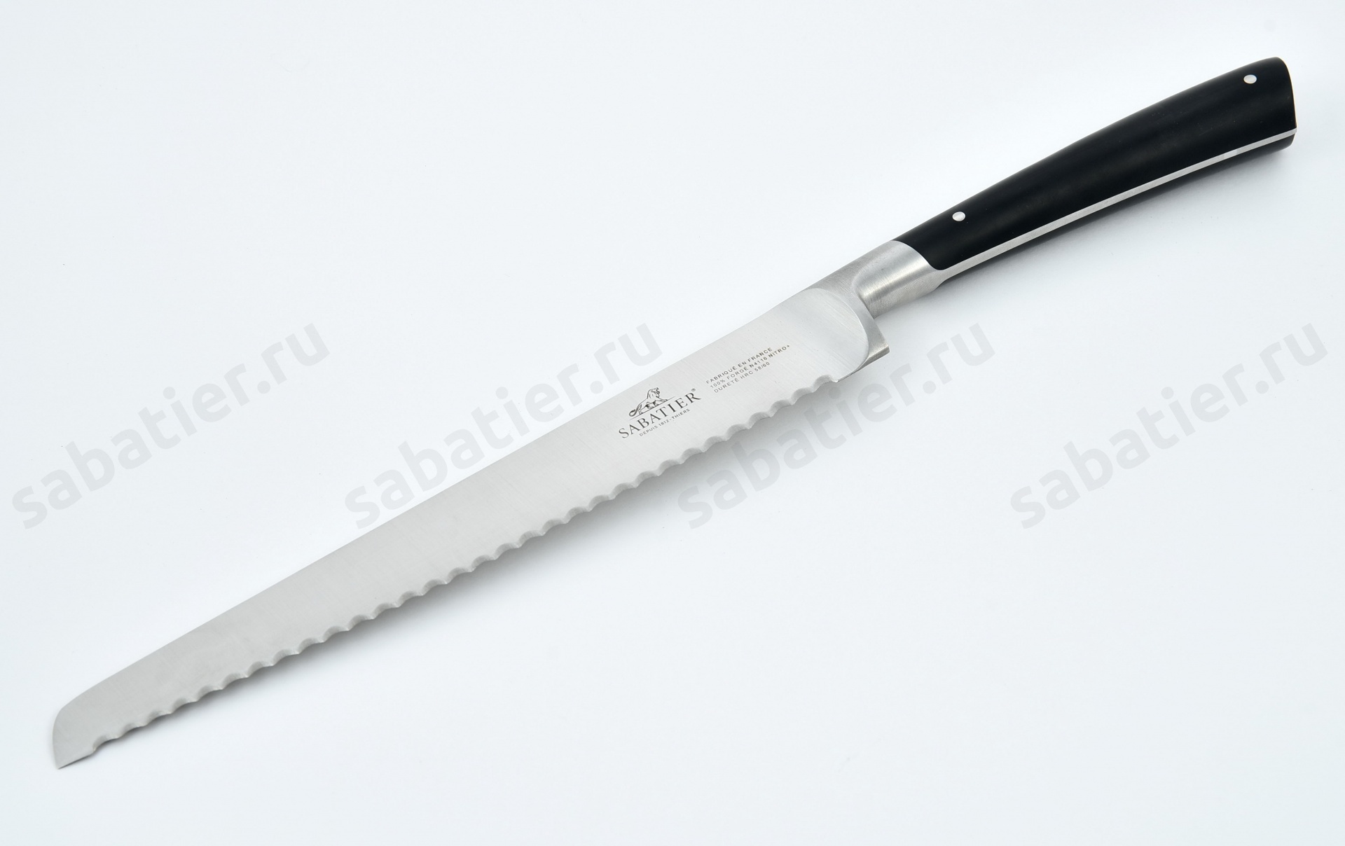 Нож для хлеба Edonist 20 см черная ручка
